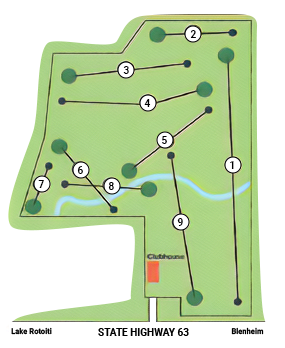 Wairau Valley Golf Club Course Map
